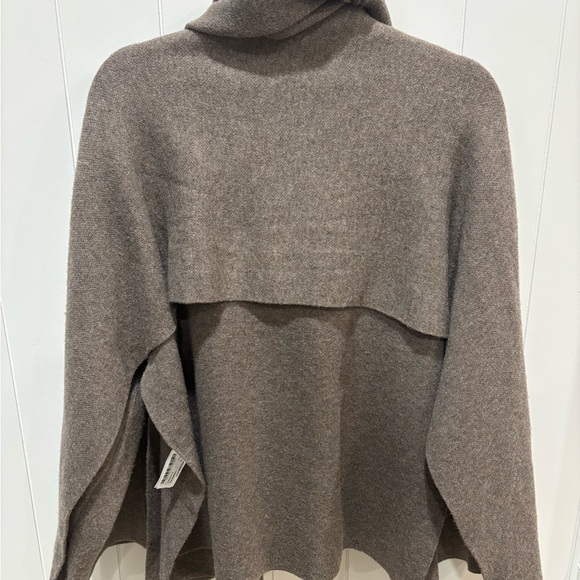 Zara brown women’s cape with scarf - Picture 4 of 5